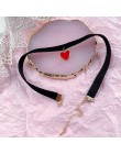 Korea Pearl Choker naszyjnik serce miłość naszyjnik koronkowe aksamitne krótkie obojczyka naszyjniki biżuteria dziewczyna słodka