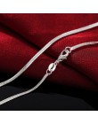 Charms wesele, 2MM wąż łańcuch srebrny kolor śliczne dla kobiet mężczyzn naszyjnik biżuteria srebrna moda śliczny naszyjnik LN02