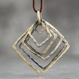 Naszyjniki wisiorki dla kobiet biżuteria długa lina brązowe łańcuszki Choker w stylu Vintage brąz urokliwy stop zawieszka biżute