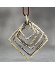 Naszyjniki wisiorki dla kobiet biżuteria długa lina brązowe łańcuszki Choker w stylu Vintage brąz urokliwy stop zawieszka biżute