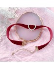 Korea Pearl Choker naszyjnik serce miłość naszyjnik koronkowe aksamitne krótkie obojczyka naszyjniki biżuteria dziewczyna słodka