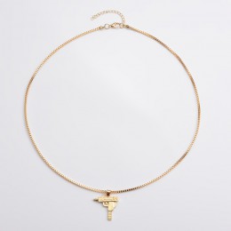 Sexy fashion Box chain naszyjnik ze stopu karabin maszynowy naszyjnik prezent