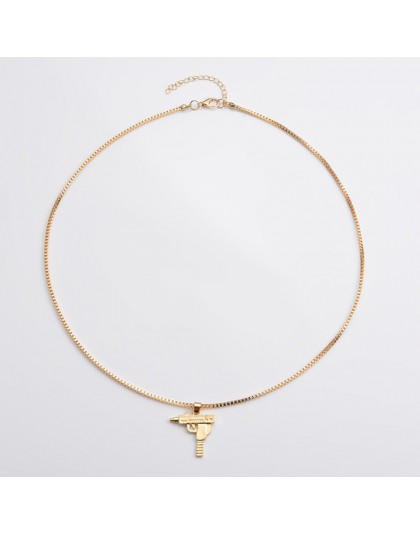Sexy fashion Box chain naszyjnik ze stopu karabin maszynowy naszyjnik prezent