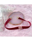 Korea Pearl Choker naszyjnik serce miłość naszyjnik koronkowe aksamitne krótkie obojczyka naszyjniki biżuteria dziewczyna słodka