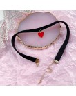 Korea Pearl Choker naszyjnik serce miłość naszyjnik koronkowe aksamitne krótkie obojczyka naszyjniki biżuteria dziewczyna słodka