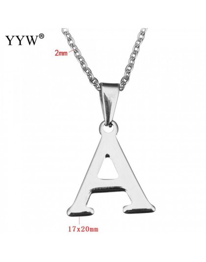 2018 najnowszy moda naszyjniki Z wisiorem w kształcie litery od A do Z naszyjnik choker ze stali nierdzewnej naszyjnik kobiety/m