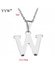 2018 najnowszy moda naszyjniki Z wisiorem w kształcie litery od A do Z naszyjnik choker ze stali nierdzewnej naszyjnik kobiety/m