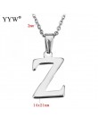 2018 najnowszy moda naszyjniki Z wisiorem w kształcie litery od A do Z naszyjnik choker ze stali nierdzewnej naszyjnik kobiety/m