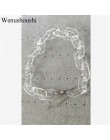 Akrylowy łańcuch szerokość 2cm Gothic Chunky choker łańcuszek naszyjnik Punk rock hip hop moda plastikowe link neckalce kobiety 