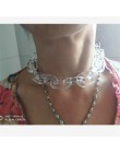 Akrylowy łańcuch szerokość 2cm Gothic Chunky choker łańcuszek naszyjnik Punk rock hip hop moda plastikowe link neckalce kobiety 
