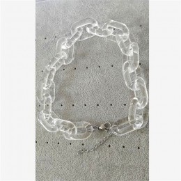 Akrylowy łańcuch szerokość 2cm Gothic Chunky choker łańcuszek naszyjnik Punk rock hip hop moda plastikowe link neckalce kobiety 