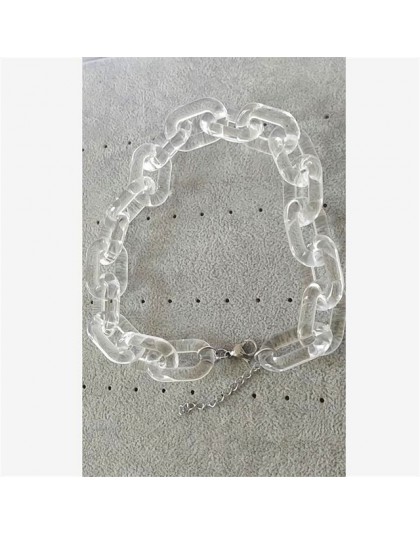 Akrylowy łańcuch szerokość 2cm Gothic Chunky choker łańcuszek naszyjnik Punk rock hip hop moda plastikowe link neckalce kobiety 