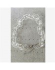 Akrylowy łańcuch szerokość 2cm Gothic Chunky choker łańcuszek naszyjnik Punk rock hip hop moda plastikowe link neckalce kobiety 