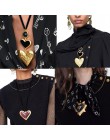 DIEZI Vintage Bohemia Big Heart Choker naszyjniki dla kobiet 2019 nowa ozdobna obroża naszyjniki wisiorek wesele prezenty