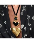 DIEZI Vintage Bohemia Big Heart Choker naszyjniki dla kobiet 2019 nowa ozdobna obroża naszyjniki wisiorek wesele prezenty