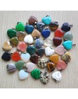 Hurtownie 50 sztuk/partia 2020 Assorted heart natural stone charms zawieszki do tworzenia biżuterii dobrej jakości 20mm darmowa 