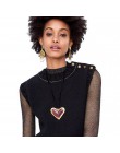 DIEZI Vintage Bohemia Big Heart Choker naszyjniki dla kobiet 2019 nowa ozdobna obroża naszyjniki wisiorek wesele prezenty