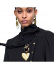 DIEZI Vintage Bohemia Big Heart Choker naszyjniki dla kobiet 2019 nowa ozdobna obroża naszyjniki wisiorek wesele prezenty