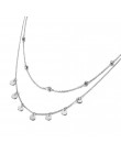 Lokaer Trendy Bohemia ze stali nierdzewnej dwuwarstwowy urok choker łańcuszek naszyjnik biżuteria plażowa naszyjnik dla kobiet N