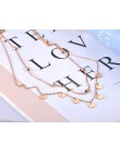 Lokaer Trendy Bohemia ze stali nierdzewnej dwuwarstwowy urok choker łańcuszek naszyjnik biżuteria plażowa naszyjnik dla kobiet N