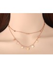 Lokaer Trendy Bohemia ze stali nierdzewnej dwuwarstwowy urok choker łańcuszek naszyjnik biżuteria plażowa naszyjnik dla kobiet N