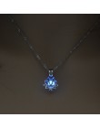 2.2*1.5cm Luminous świecące w ciemności lotus w kształcie kwiatu naszyjnik dla kobiet biżuteria