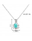 2.2*1.5cm Luminous świecące w ciemności lotus w kształcie kwiatu naszyjnik dla kobiet biżuteria