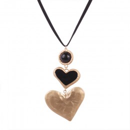 DIEZI Vintage Bohemia Big Heart Choker naszyjniki dla kobiet 2019 nowa ozdobna obroża naszyjniki wisiorek wesele prezenty