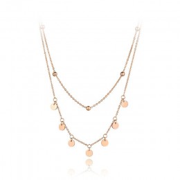 Lokaer Trendy Bohemia ze stali nierdzewnej dwuwarstwowy urok choker łańcuszek naszyjnik biżuteria plażowa naszyjnik dla kobiet N