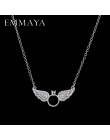EMMAYA jaskrawo nowy wyrazisty naszyjnik Choker Angel Wings wisiorki naszyjniki dla kobiet prezenty