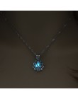 2.2*1.5cm Luminous świecące w ciemności lotus w kształcie kwiatu naszyjnik dla kobiet biżuteria