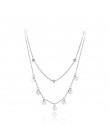 Lokaer Trendy Bohemia ze stali nierdzewnej dwuwarstwowy urok choker łańcuszek naszyjnik biżuteria plażowa naszyjnik dla kobiet N