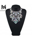 MYDANER moda marka Rhinestone wielobarwny czeski dobrej jakości Chunky Collar kobiety Choker Maxi komunikat naszyjnik biżuteria
