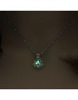2.2*1.5cm Luminous świecące w ciemności lotus w kształcie kwiatu naszyjnik dla kobiet biżuteria