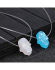 Niebieski biały Opal Hamsa naszyjnik na zamówienie ręcznie Fatima wisiorek naszyjnik kobiety przezroczyste choker łańcuszek biżu