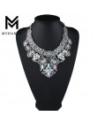 MYDANER moda marka Rhinestone wielobarwny czeski dobrej jakości Chunky Collar kobiety Choker Maxi komunikat naszyjnik biżuteria