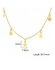 Vnox elegancka gwiazda Charms Chokers naszyjniki dla kobiet ze stali nierdzewnej modna kobieta Party Girl odzież uliczna biżuter