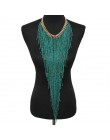 MANILAI styl boho Design kobiety moda urok biżuteria żywica koralik ręcznie długi Tassel komunikat Link choker łańcuszek naszyjn