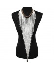 MANILAI styl boho Design kobiety moda urok biżuteria żywica koralik ręcznie długi Tassel komunikat Link choker łańcuszek naszyjn