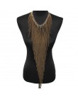 MANILAI styl boho Design kobiety moda urok biżuteria żywica koralik ręcznie długi Tassel komunikat Link choker łańcuszek naszyjn
