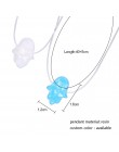 Niebieski biały Opal Hamsa naszyjnik na zamówienie ręcznie Fatima wisiorek naszyjnik kobiety przezroczyste choker łańcuszek biżu