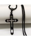 2019 moda krzyż naszyjnik Choker ze stali nierdzewnej naszyjnik dla mężczyzn złoty kolor oświadczenie naszyjnik biżuteria collar