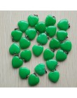 Hurtownie 50 sztuk/partia 2020 Assorted heart natural stone charms zawieszki do tworzenia biżuterii dobrej jakości 20mm darmowa 