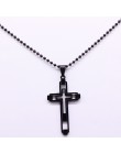 2019 moda krzyż naszyjnik Choker ze stali nierdzewnej naszyjnik dla mężczyzn złoty kolor oświadczenie naszyjnik biżuteria collar