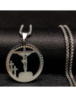 2019 moda krzyż naszyjnik Choker ze stali nierdzewnej naszyjnik dla mężczyzn złoty kolor oświadczenie naszyjnik biżuteria collar