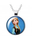 Nowe księżniczki Elsa i Anna dziewczyny zdjęcie z kreskówek srebro/wisiorek z brązu naszyjnik 25mm szkło Cabochon dziewczyna biż