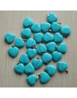 Hurtownie 50 sztuk/partia 2020 Assorted heart natural stone charms zawieszki do tworzenia biżuterii dobrej jakości 20mm darmowa 
