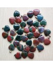 Hurtownie 50 sztuk/partia 2020 Assorted heart natural stone charms zawieszki do tworzenia biżuterii dobrej jakości 20mm darmowa 