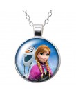 Nowe księżniczki Elsa i Anna dziewczyny zdjęcie z kreskówek srebro/wisiorek z brązu naszyjnik 25mm szkło Cabochon dziewczyna biż