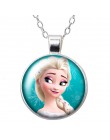 Nowe księżniczki Elsa i Anna dziewczyny zdjęcie z kreskówek srebro/wisiorek z brązu naszyjnik 25mm szkło Cabochon dziewczyna biż
